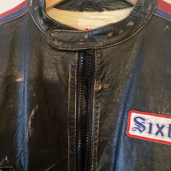 Mens Sixty Moderated Costume Helps leather biker jacket - Picture 3 of 10